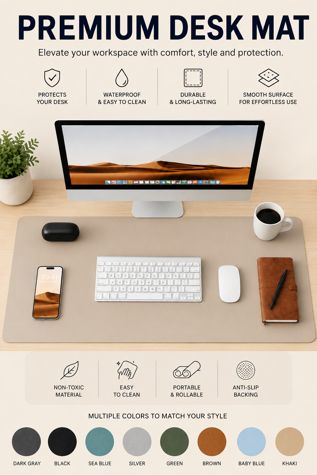 Posturol AuraMat Premium Desk Mat