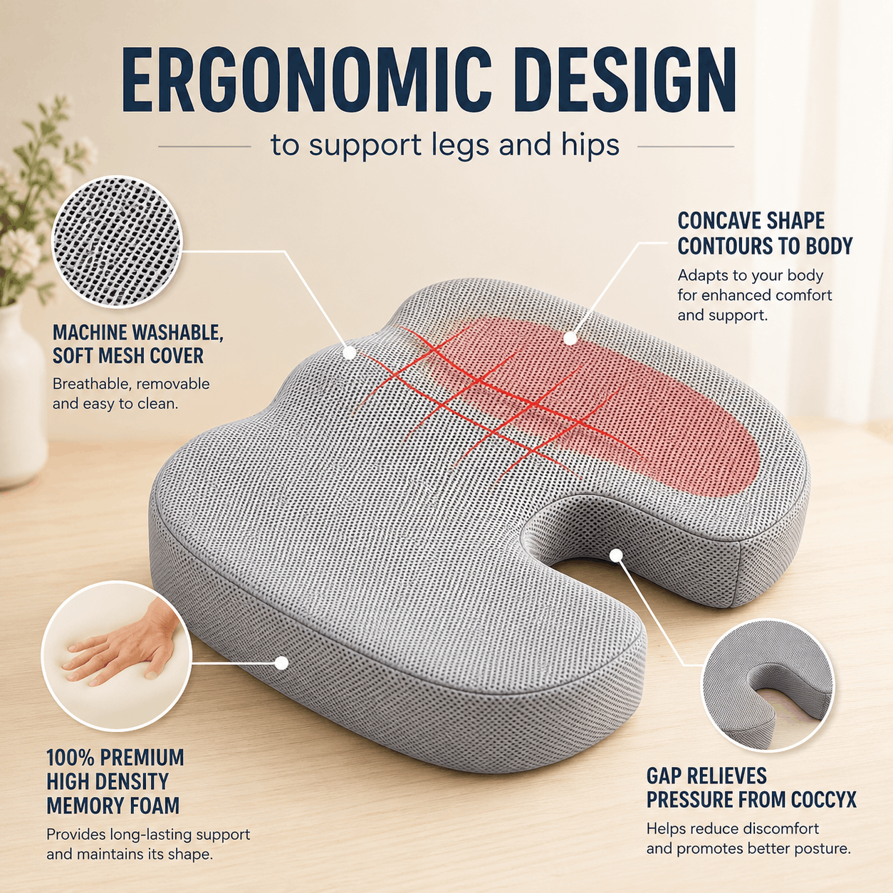 Posturol ComfortCore Seat Cushion