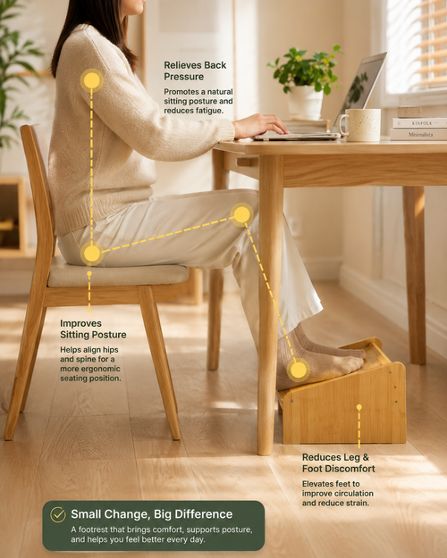 Posturol ComfortRise Bamboo Footrest